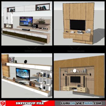 Wall Unit - Sketchup Models By NhaTay