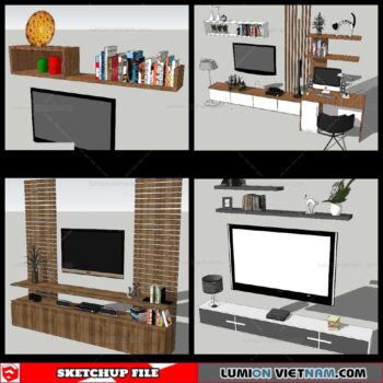 Wall Unit - Sketchup Models By NhaTay