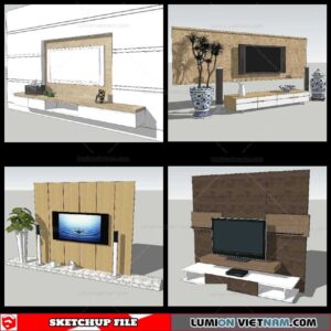 Wall Unit - Sketchup Models By NhaTay