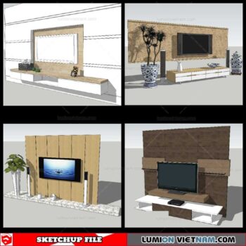 Wall Unit - Sketchup Models By NhaTay