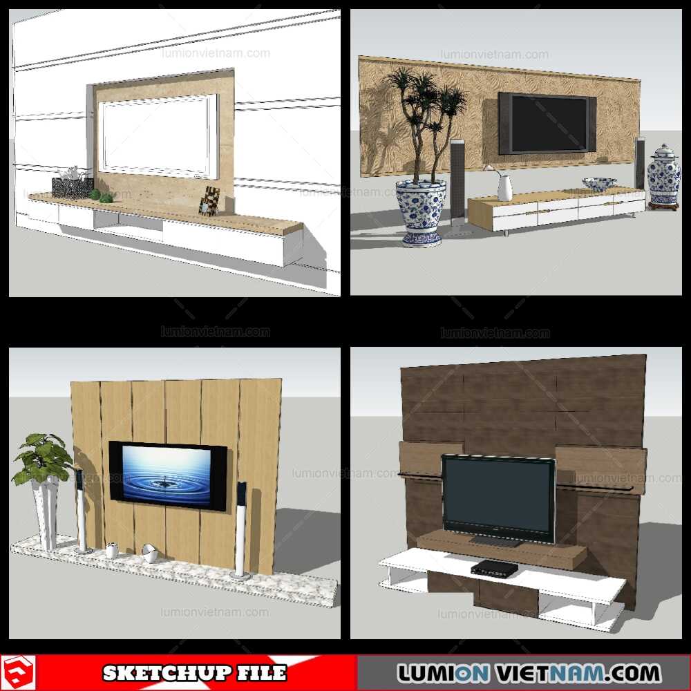 150821-Wall-Unit-(2)-Sketchup-Models