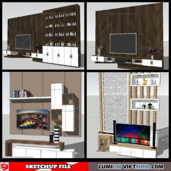 Wall Unit - Sketchup Models By NhaTay