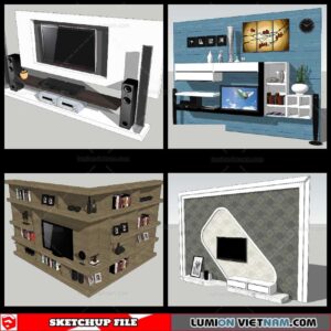 Wall Unit - Sketchup Models By NhaTay