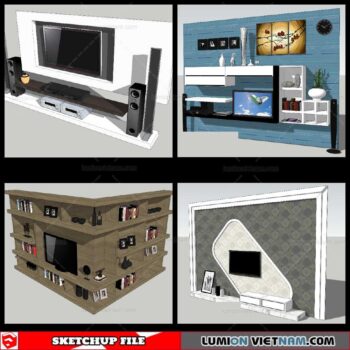 Wall Unit - Sketchup Models By NhaTay
