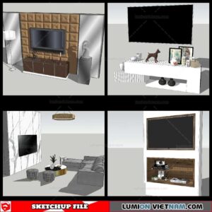 Wall Unit - Sketchup Models By NhaTay