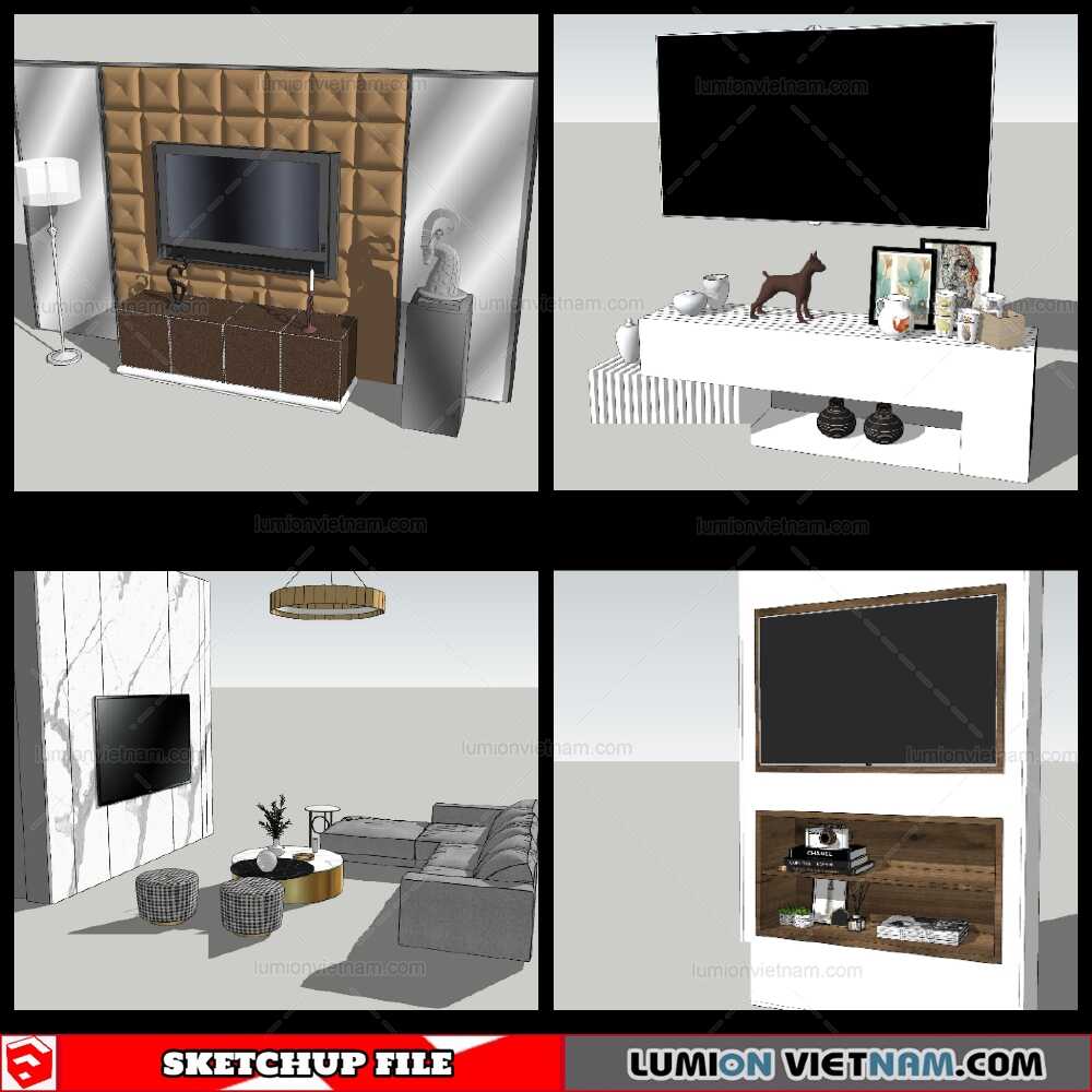 150821-Wall-Unit-(22)-Sketchup-Models