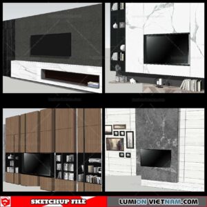 Wall Unit - Sketchup Models By NhaTay