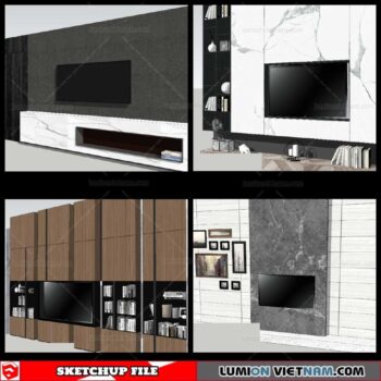 Wall Unit - Sketchup Models By NhaTay
