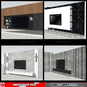 Wall Unit - Sketchup Models By NhaTay