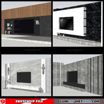 Wall Unit - Sketchup Models By NhaTay