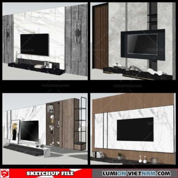 Wall Unit - Sketchup Models By NhaTay