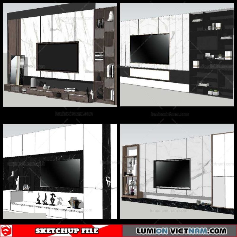 Wall Unit - Sketchup Models By NhaTay