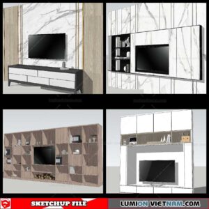 Wall Unit - Sketchup Models By NhaTay