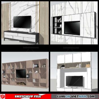 Wall Unit - Sketchup Models By NhaTay