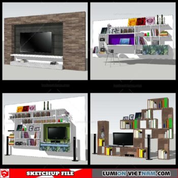 Wall Unit - Sketchup Models By NhaTay