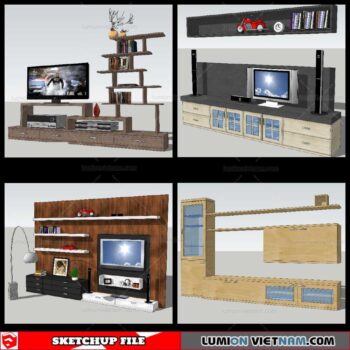 Wall Unit - Sketchup Models By NhaTay