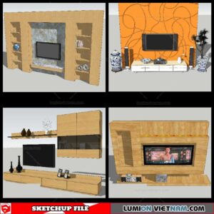 Wall Unit - Sketchup Models By NhaTay