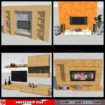 Wall Unit - Sketchup Models By NhaTay