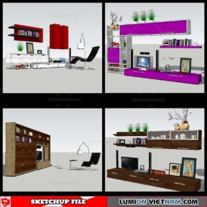 Wall Unit - Sketchup Models By NhaTay