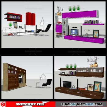 Wall Unit - Sketchup Models By NhaTay