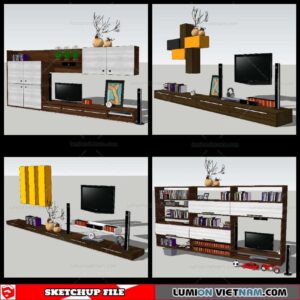 Wall Unit - Sketchup Models By NhaTay