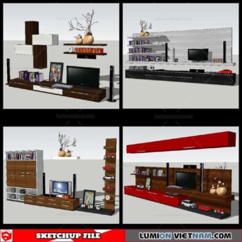 Wall Unit - Sketchup Models By NhaTay