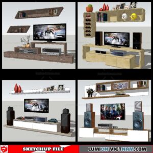 Wall Unit - Sketchup Models By NhaTay