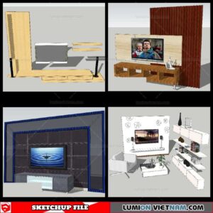 Wall Unit - Sketchup Models By NhaTay