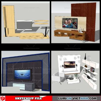 Wall Unit - Sketchup Models By NhaTay