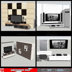 Wall Unit - Sketchup Models By NhaTay