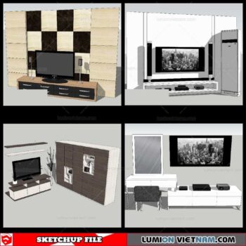 Wall Unit - Sketchup Models By NhaTay