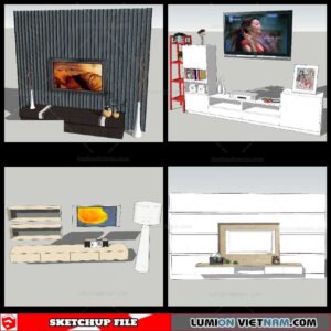 Wall Unit - Sketchup Models By NhaTay