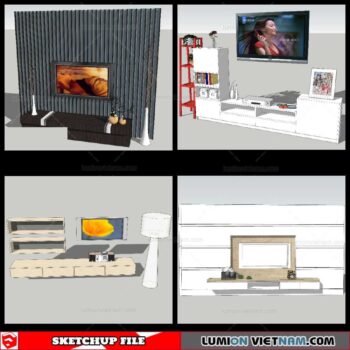 Wall Unit - Sketchup Models By NhaTay