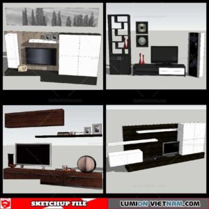 Wall Unit - Sketchup Models By NhaTay