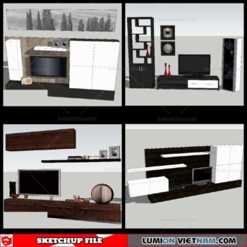 Wall Unit - Sketchup Models By NhaTay