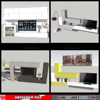Wall Unit - Sketchup Models By NhaTay