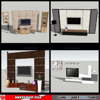 Wall Unit - Sketchup Models By NhaTay
