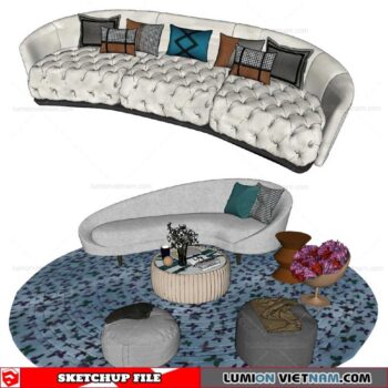 Sofa Set - Sketchup Models By Cuong Covua