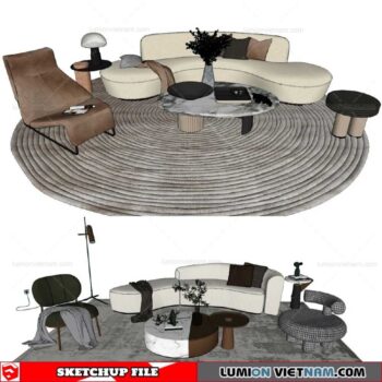 Sofa Set - Sketchup Models By Cuong Covua