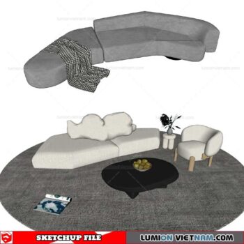 Sofa Set - Sketchup Models By Cuong Covua