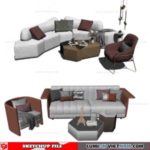Sofa Set - Sketchup Models By Cuong Covua