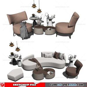Sofa Set - Sketchup Models By Cuong Covua