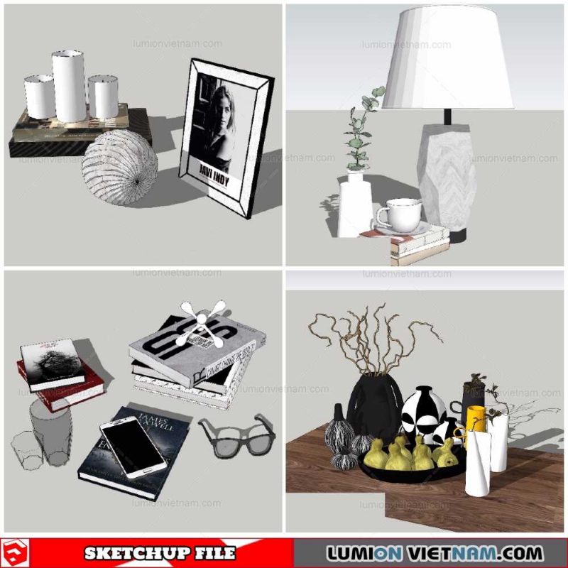 Decor Set - Sketchup Models By NhaTay