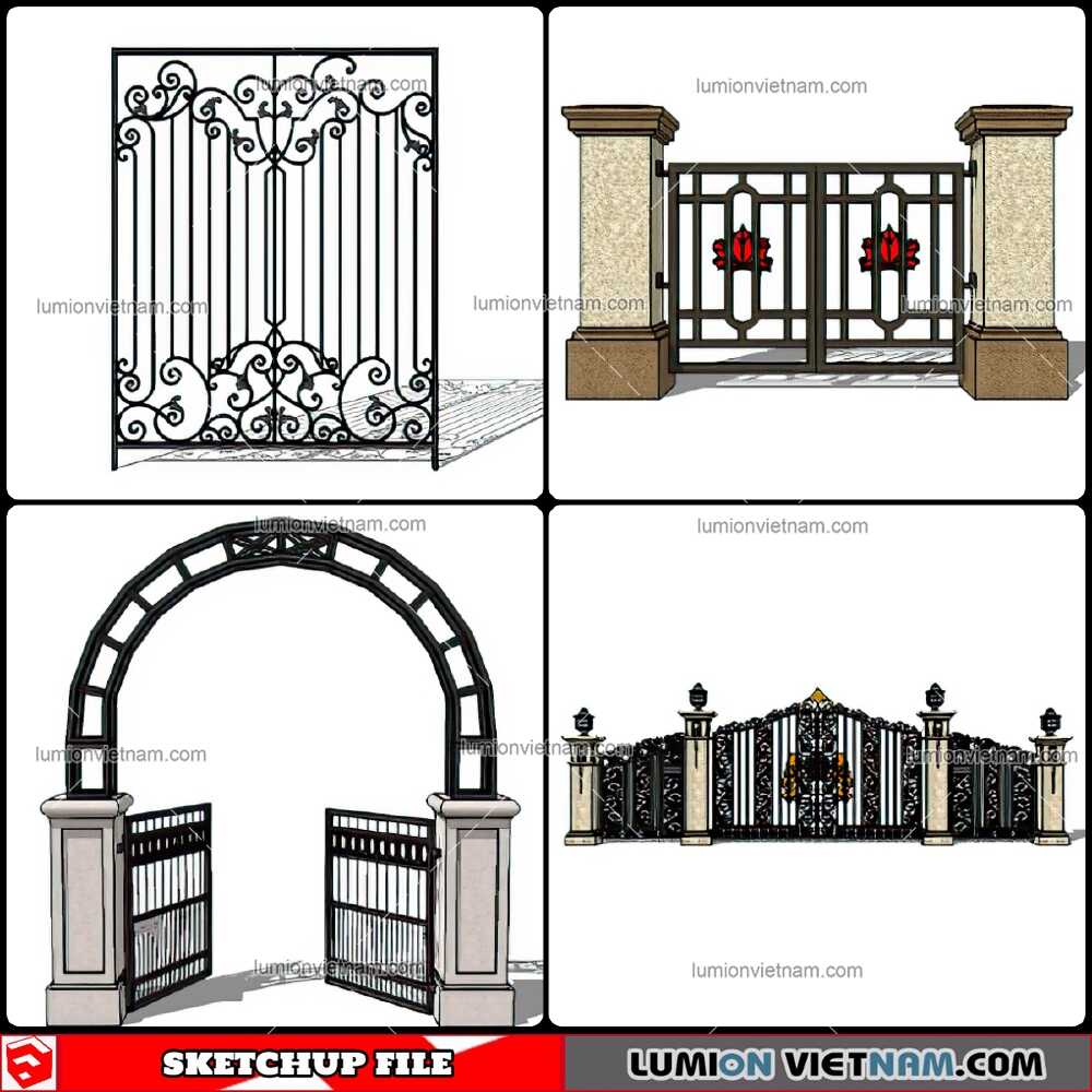 210821-Gate-(26)-Sketchup-Models