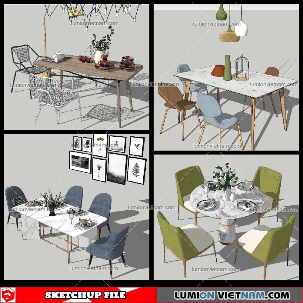 240821-Dining-Table-(9)-Sketchup-Models