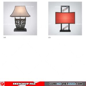 Table Lamp Chinese Style - Sketchup Models