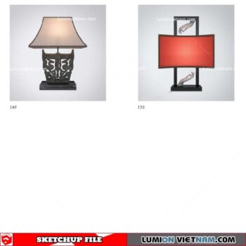 Table Lamp Chinese Style - Sketchup Models