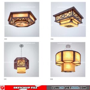 Ceiling Light Chinese Style - Sketchup Models