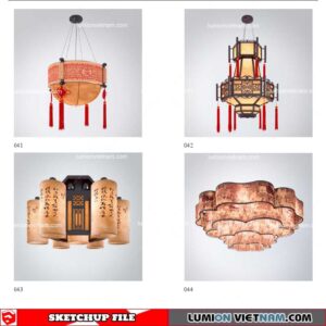 Ceiling Light Chinese Style - Sketchup Models