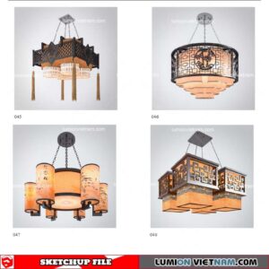 Ceiling Light Chinese Style - Sketchup Models